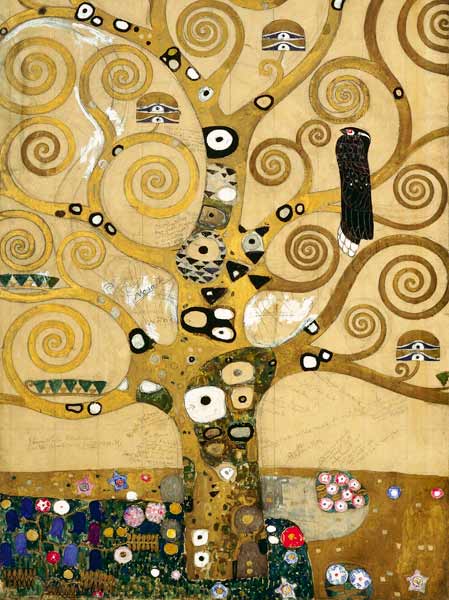 Titre de l'image : Gustav Klimt - L'arbre de vie, section centrale (détail)