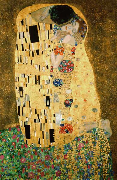 Titre de l'image : Gustav Klimt - Détail du baiser