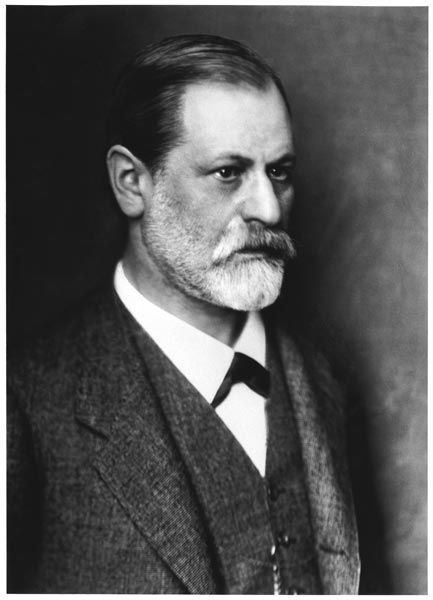 Portrait of Sigmund Freud (1856-1939) c.1900 (b/w photo)  à Photographe autrichien (20ème siècle)