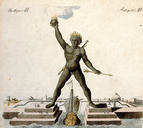 Colossus of Rhodes , from: Bertuch 1792 à Bertuch