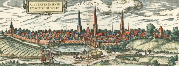 Essen, View 1581 , Braun a. Hogenberg à Braun & Hogenberg