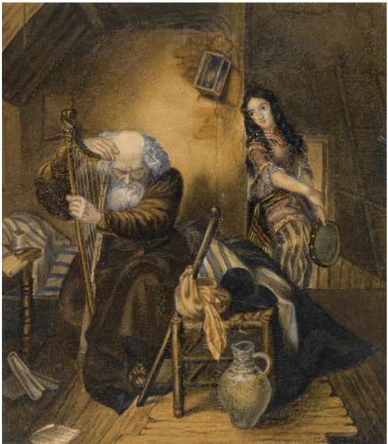 Illustration to the novel "Wilhelm Meister's Apprenticeship" by Johann Wolfgang von Goethe à Brüllow