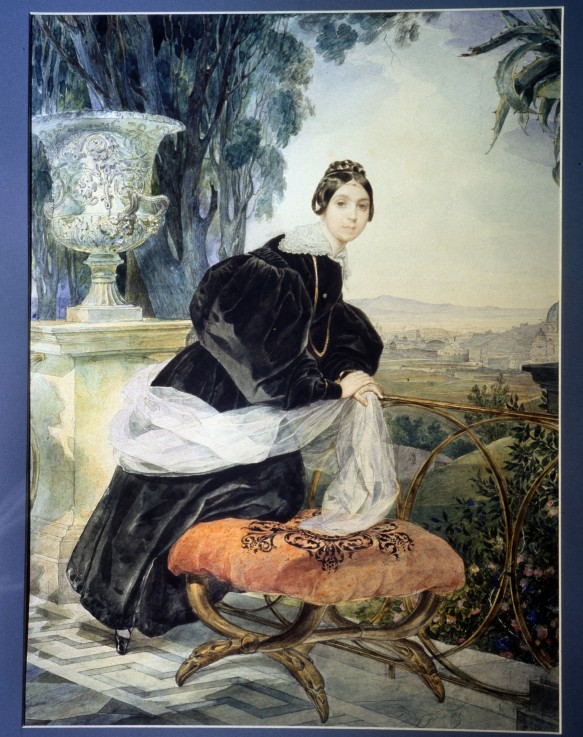 Portrait of Grand Duchess Elisabeth Saltykova (1802-1863) à Brüllow