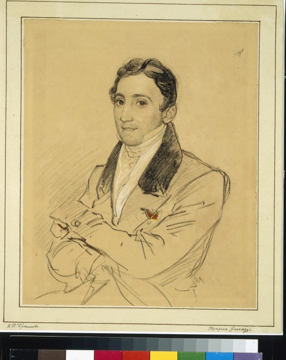 Portrait of the writer Francesco Domenico Guerrazzi (1804-1873) à Brüllow