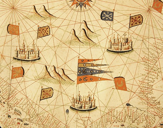 The coast of Tunisia and the Gulf of Gabes, from a nautical atlas of the Mediterranean and Middle Ea à Calopodio da Candia