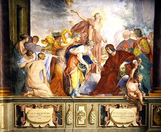 Lorenzo de Medici and Apollo welcome the muses and virtues to Florence à Cecco Bravo (Francesco Montelatici)