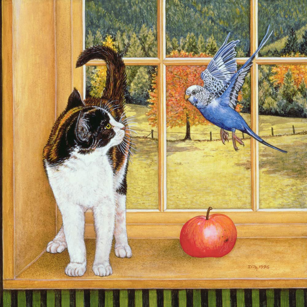 Bird-Watching, 1996 (acrylic on panel)  à Ditz 