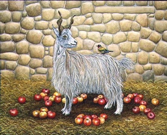 The Apple-Goat, 1995 (acrylic pn panel)  à Ditz 
