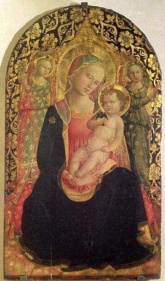 Madonna of Humility with two angels à Domenico di Michelino