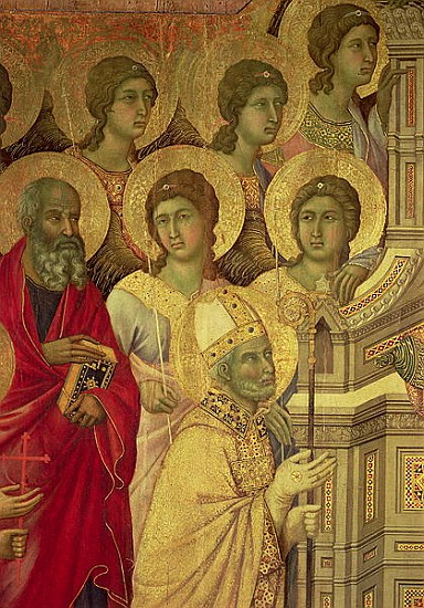 Maesta: Saints, (detail), 1308-11 à Duccio di Buoninsegna