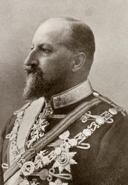 Ferdinand I, Tsar of Bulgaria, from ''The Year 1912'', published London, 1913 (b/w photo)  à Photographe anglais