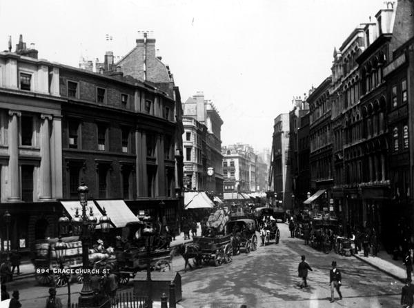 Gracechurch Street, London, c.1890 (b/w photo)  à Photographe anglais