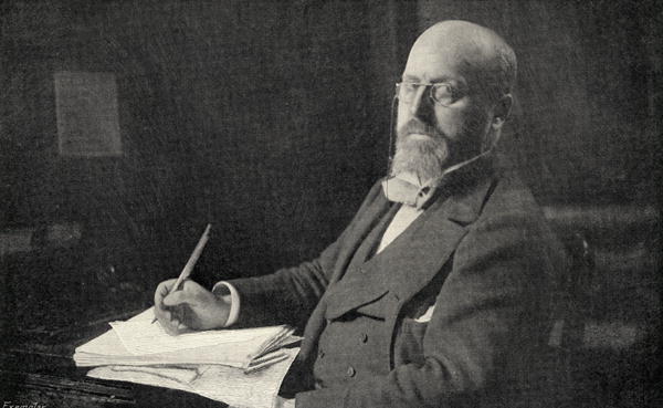 Henry James (1843-1916) in his study (b/w photo)  à Photographe anglais