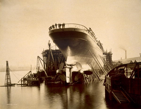 RMS Campania, 1892 (b/w photo)  à Photographe anglais