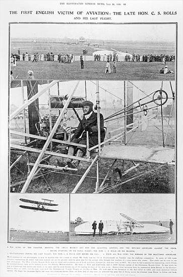 The first English victim of aviation: the Late Hon. C.S. Rolls, and his last flight, from The Illust à Photographe anglais