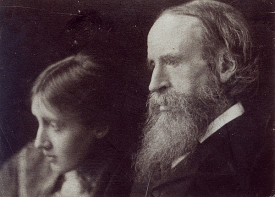 Virginia Woolf and her father Sir Leslie Stephen, c.1903 à Photographe anglais