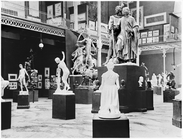 Belgian Fine Arts at the Universal Exhibition, Paris, 1889, (b/w photo)  à Photographe français