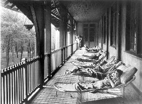 Children at a convalescent home in the Vosges, from a brochure for ''L''Enfance Cooperative'', c.193