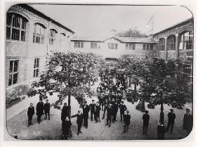School in Alsace, 1883-89 (b/w photo) 