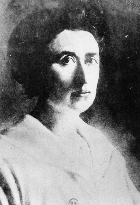 Rosa Luxemburg (1871-1919) (oil on canvas) (b/w photo)  à Photographe allemand