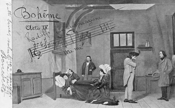 Scene from Act IV of the opera ''La Boheme'', by Giacomo Puccini (1858-1924) à Giacomo Puccini