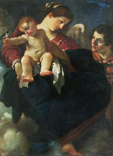 Madonna and Child with a Swallow (Madonna della Rondinella) à Guercino (Giovanni Francesco Barbieri)