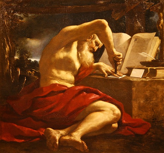 St. Jerome sealing a letter à Guercino (Giovanni Francesco Barbieri)