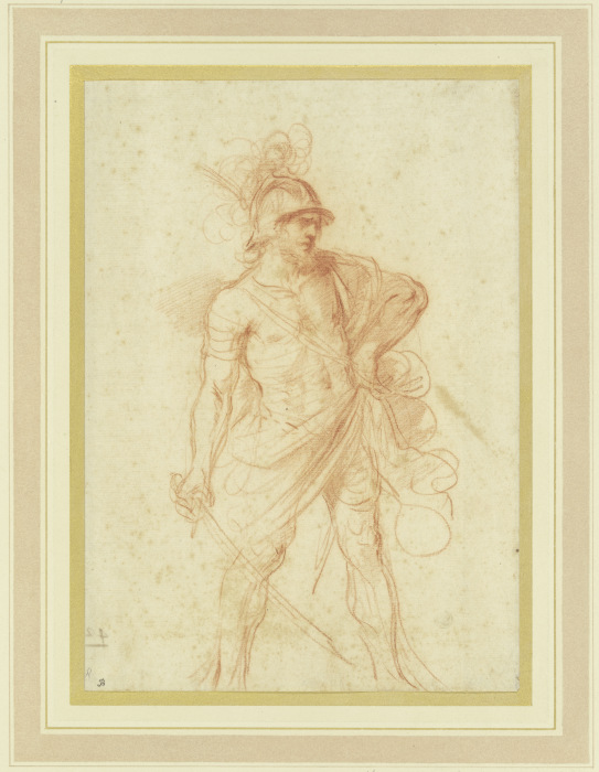 Stehender römischer Krieger à Guercino (Giovanni Francesco Barbieri)