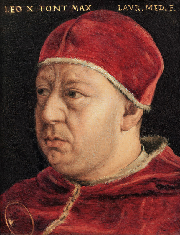 Portrait of Leo X à École italienne