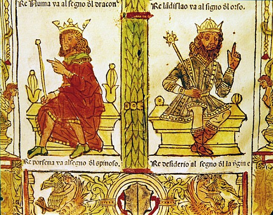 King Porsenna and King Desiderius, from ''The Book of Fate'' by Lorenzo Spirito Gualtieri à École italienne