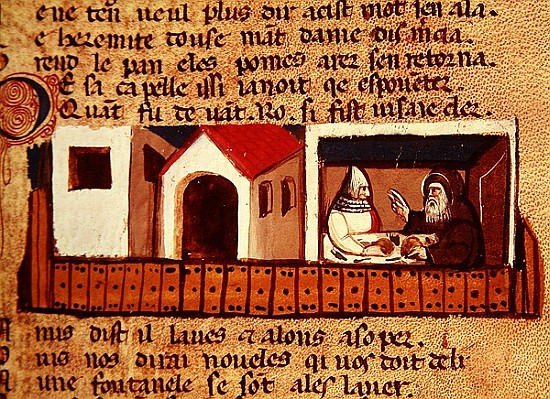 Seeking asylum in a convent, from ''Codex Entree d''Espagne'' à École italienne