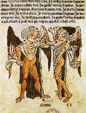Gemini (the Twins) an illustration from the ''Poeticon Astronomicon'' C.J. Hyginus, Venice