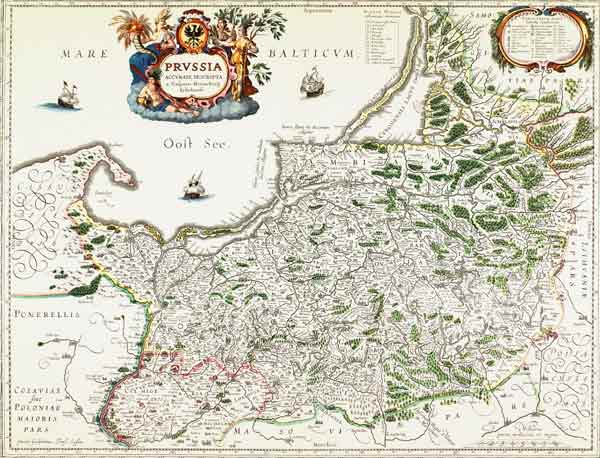 East Prussia , Map à Janssonius