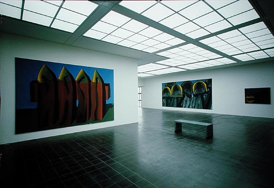 View of a gallery exhibiting works à Markus Lupertz