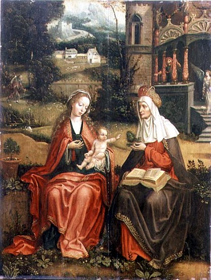 Madonna and Child with St. Anne à Maître de 1518