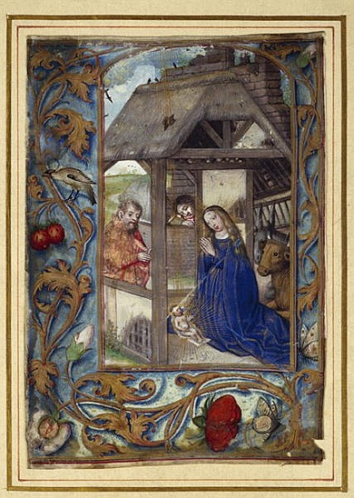 Nativity, from a book of Hours à Maître du livre de prières