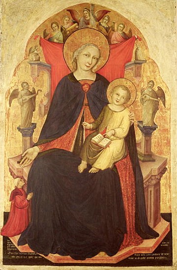Madonna and Child Enthroned with the Donor Vulciano Belgarzone di Zara, c.1394 à Nicolo di Pietro