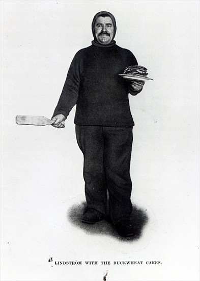 Lindstrom with the Buckwheat Cakes, from ''The South Pole'' by Roald E. Amundsen, c.1910-12 à Photographe norvégien