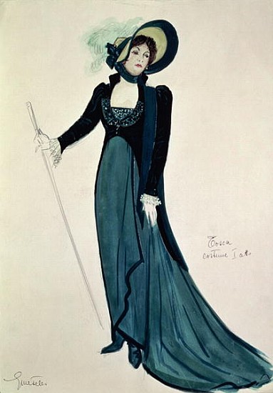 Costume design for Tosca, from the opera ''Tosca'' à Puccini, école italienne