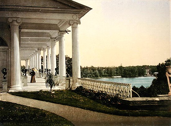 Vintage postcard of the Terrace at Tsarskoye Selo, 1890s à Photographe russe