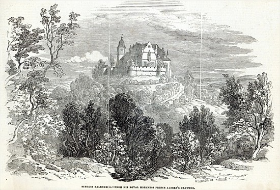 Schloss Kalenberg; engraved by W.J. Linton, from ''The Illustrated London News'', 16th August 1845 à Saxe-Coburg