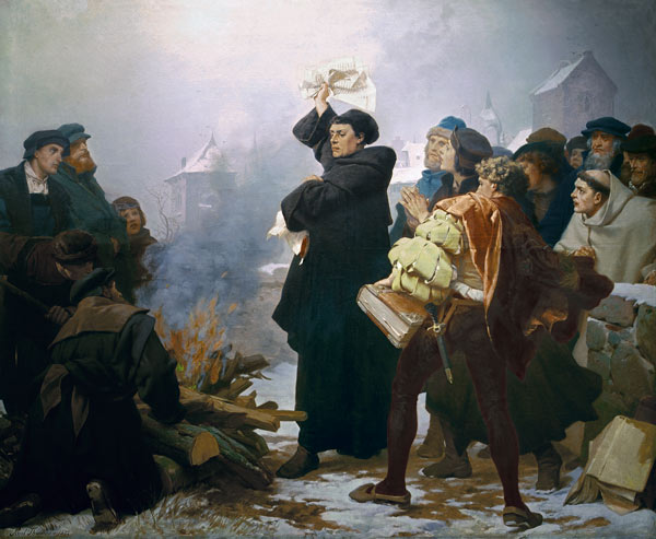 Luther burns Papal Bull , Thumann à Thumann