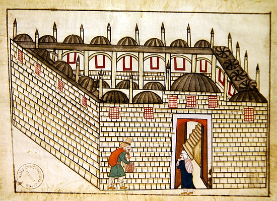 Ms. cicogna 1971, miniature from the ''Memorie Turchesche'' depicting the summer house reserved for  à École vénitienne