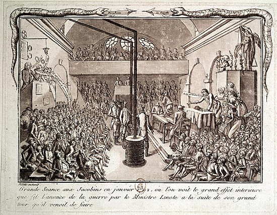 Meeting of the Jacobin Club, January 1792 à Vilette