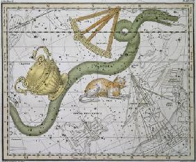 Hydra, from 'A Celestial Atlas', pub. in 1822 (coloured engraving)