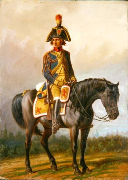 A Police Officer of the United Belgian States Mounted on a Horse à A. Jules Van Imschoot
