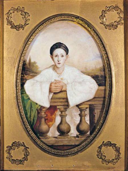 Portrait of Gaspard Deburau (1796-1846) as Pierrot à A. Trouve