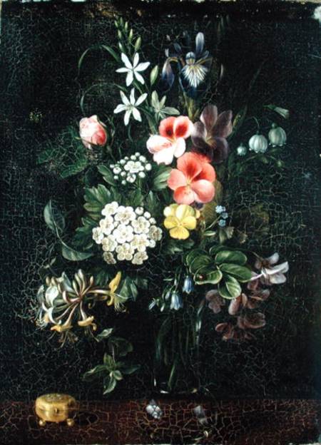 Vase of Flowers à A. Viedebant