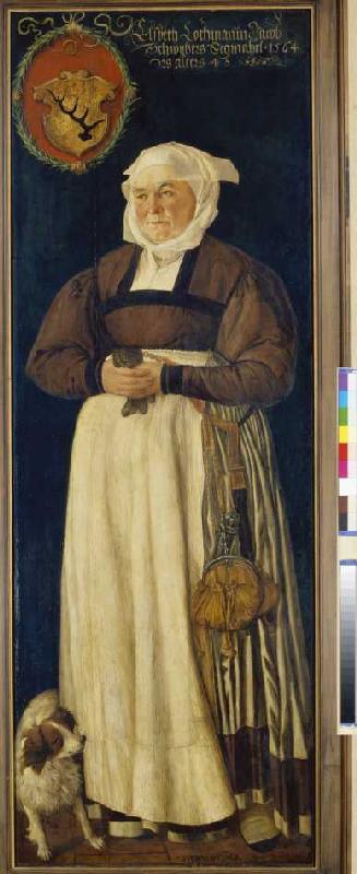 portrait d'Elisabeth Hochmann, épouse du Jacob Schwytzer à Abel Stimmer