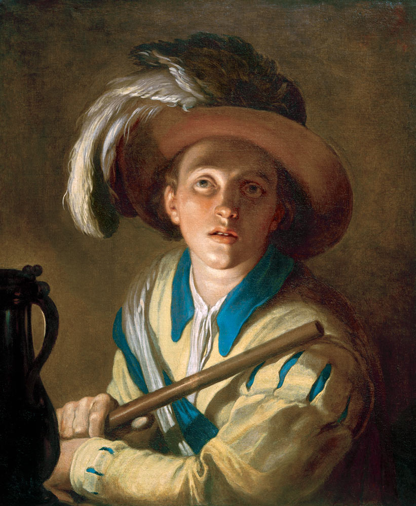 The flute player à Abraham Bloemaert